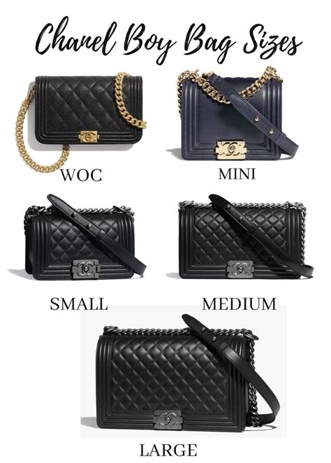 Chanel boys bag size